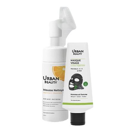 رغوة تنظيف الوجه مع قناع الوجه الاسود