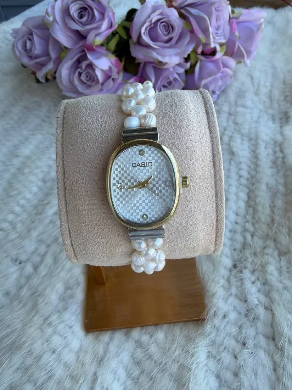 ✨ Montre Casio montée sur perles naturelles (Djoher Hor) ✨