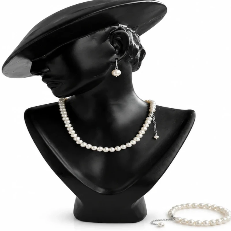 ✨ Parure élégante en Argent 925 Rhodié avec Djoher Hor naturel