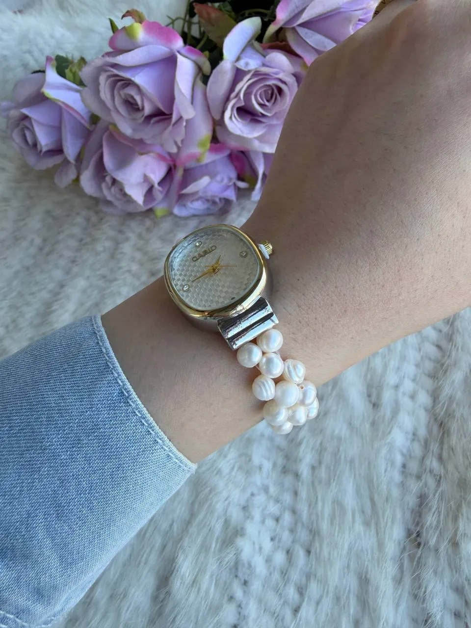 ✨ Montre Casio montée sur perles naturelles (Djoher Hor) ✨