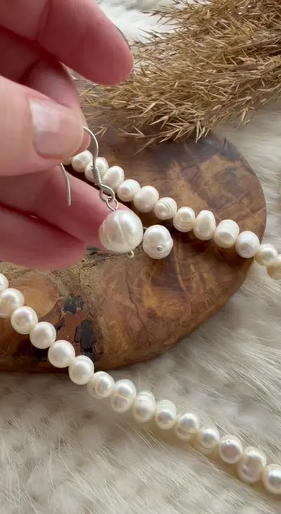 ✨ Parure élégante en Argent 925 Rhodié avec Djoher Hor naturel