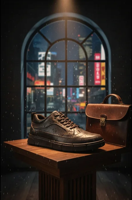 جديد أحذية الجلد البني