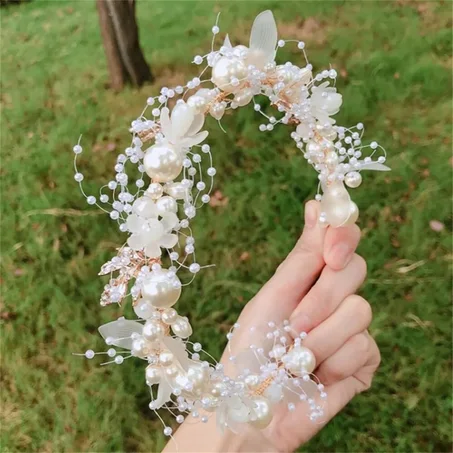 Couronne de fleur à perles