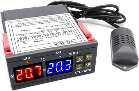 double Thermostat régulateur de température et d'humidité numérique avec capteur
