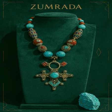 عقد الفيروز الأمازيغي – رمز الأصالة وجمال الهوية