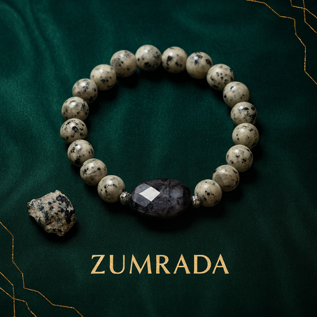 سوار القوة الطبيعية – حجر الدالماسي مع لمسة الأناقة