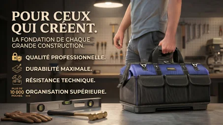 Trousse d'outils de réparation multifonctionnelle ultra-résistante - Toile durable, grande capacité, idéale pour les électriciens, comprend des équipements de sécurité et des accessoires de p
