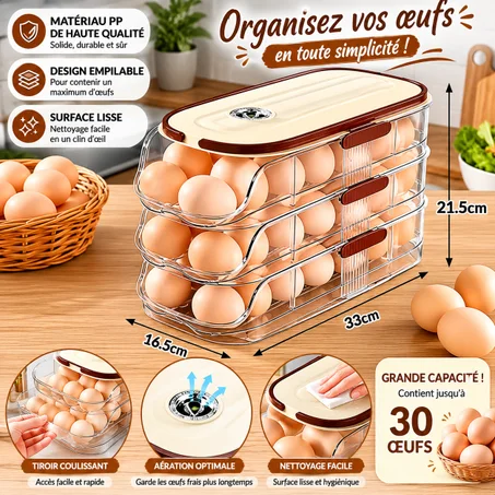 Boite à œufs | Double-Stack™ : Révolutionnez votre rangement d'œufs