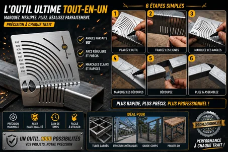 Dispositif de dessin d'arc à tube carré multifonctionnel
