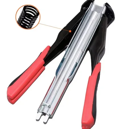 Pince à Anneaux Automatique Professionnelle – Fixez Vos Grillages, Cages et Clôtures Jusqu'à 5 Fois Plus Rapidement Avec Une Seule Pression. Gagnez Du Temps, Réduisez Vos Efforts et Obtenez U