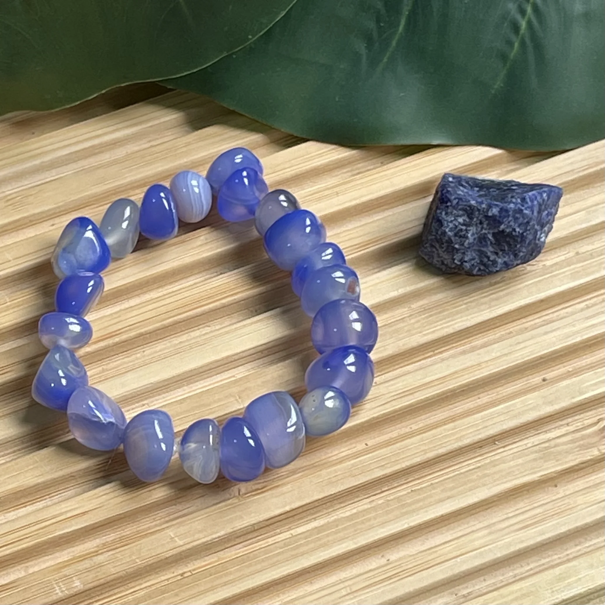 Bracelet Agate bleu