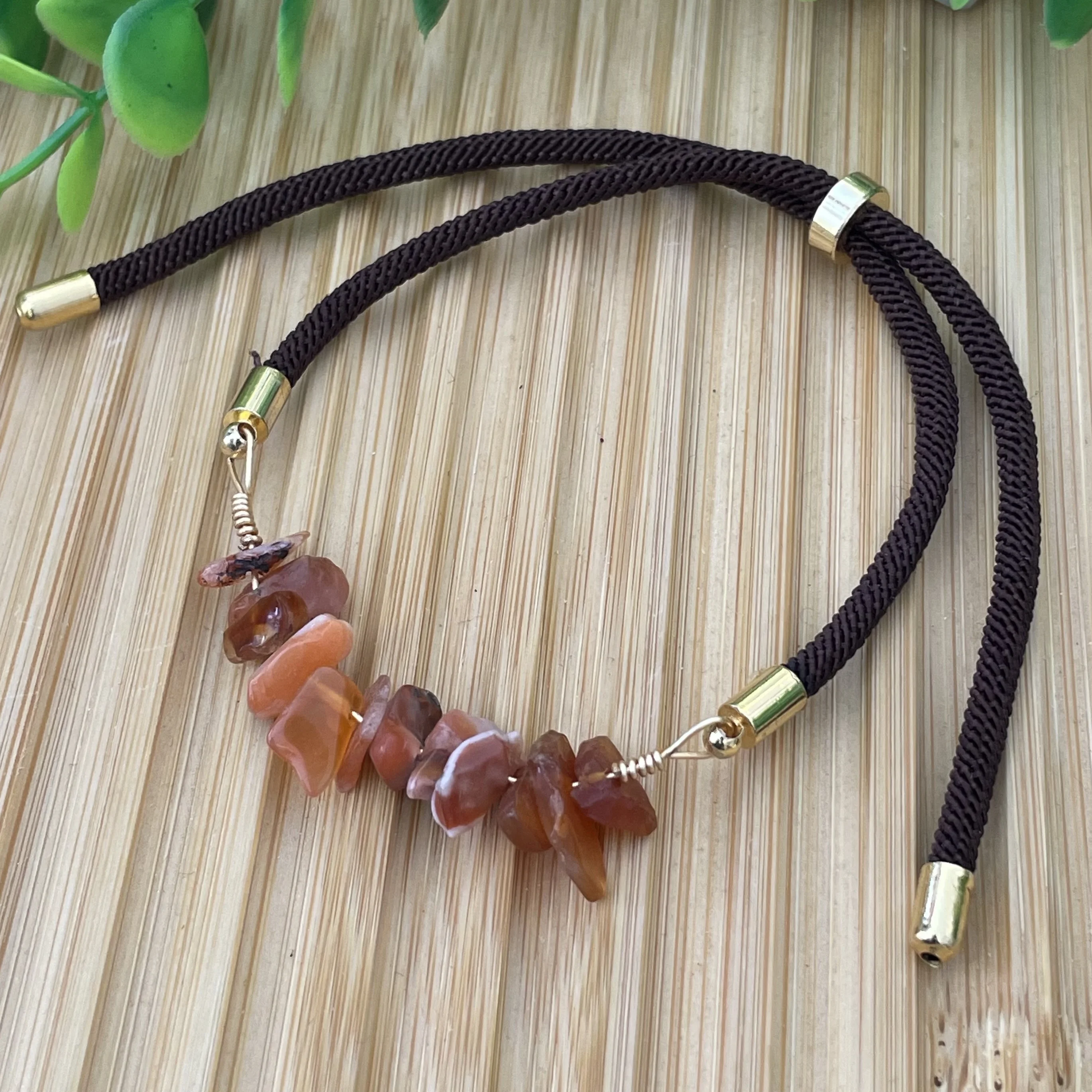 Bracelet fil cornaline