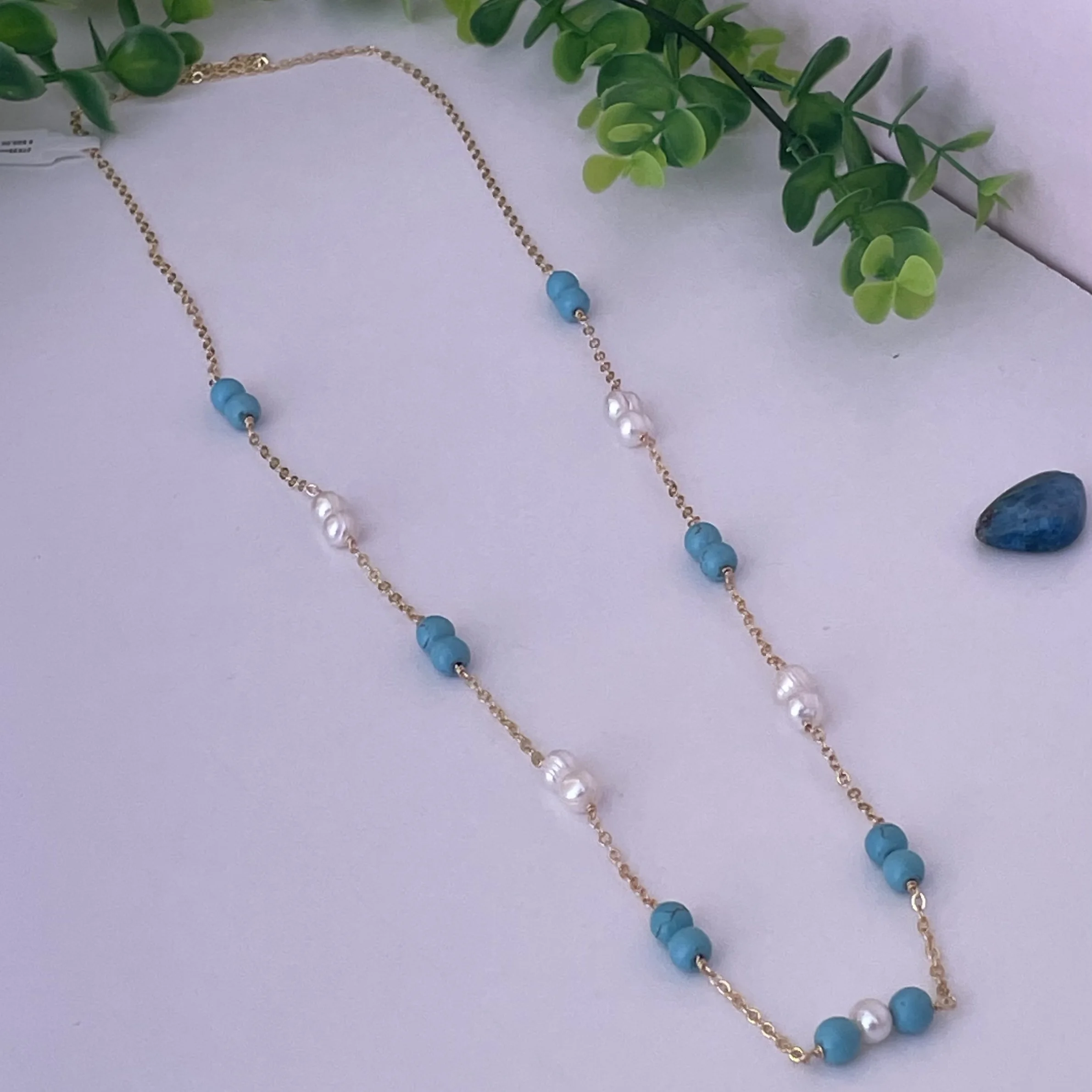 sautoir en turquoiseet djoher