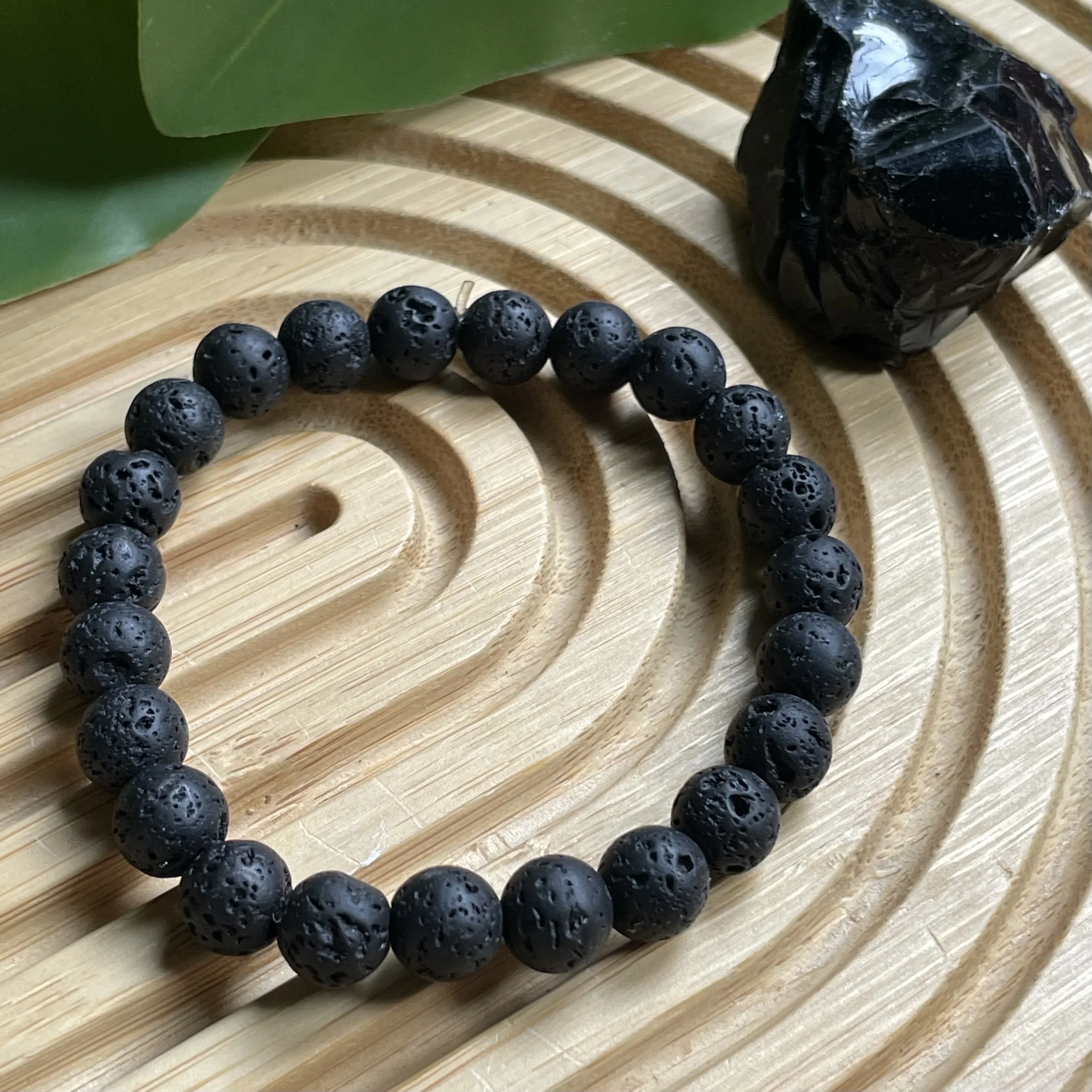 Bracelet pierre volcanique