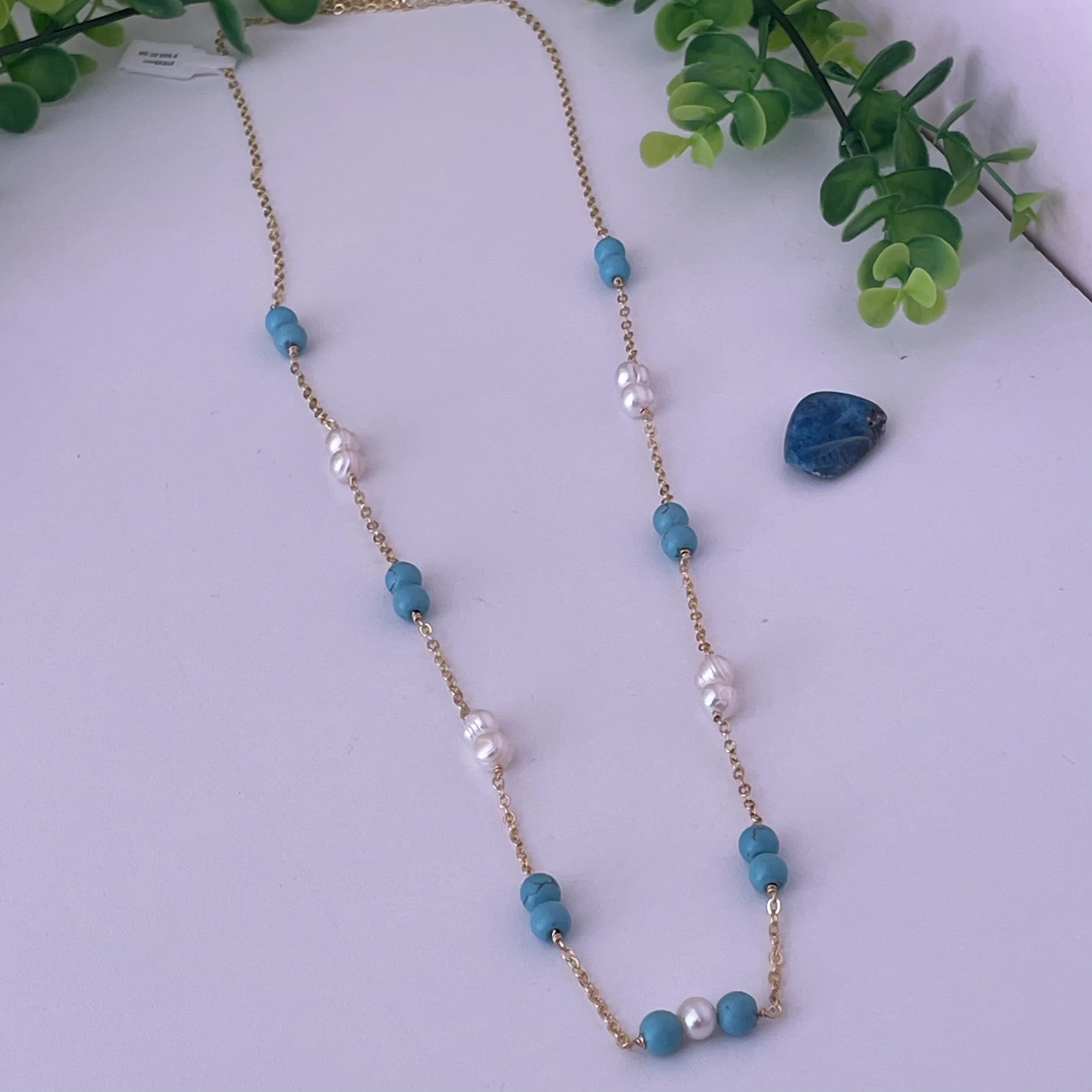 sautoir en turquoiseet djoher