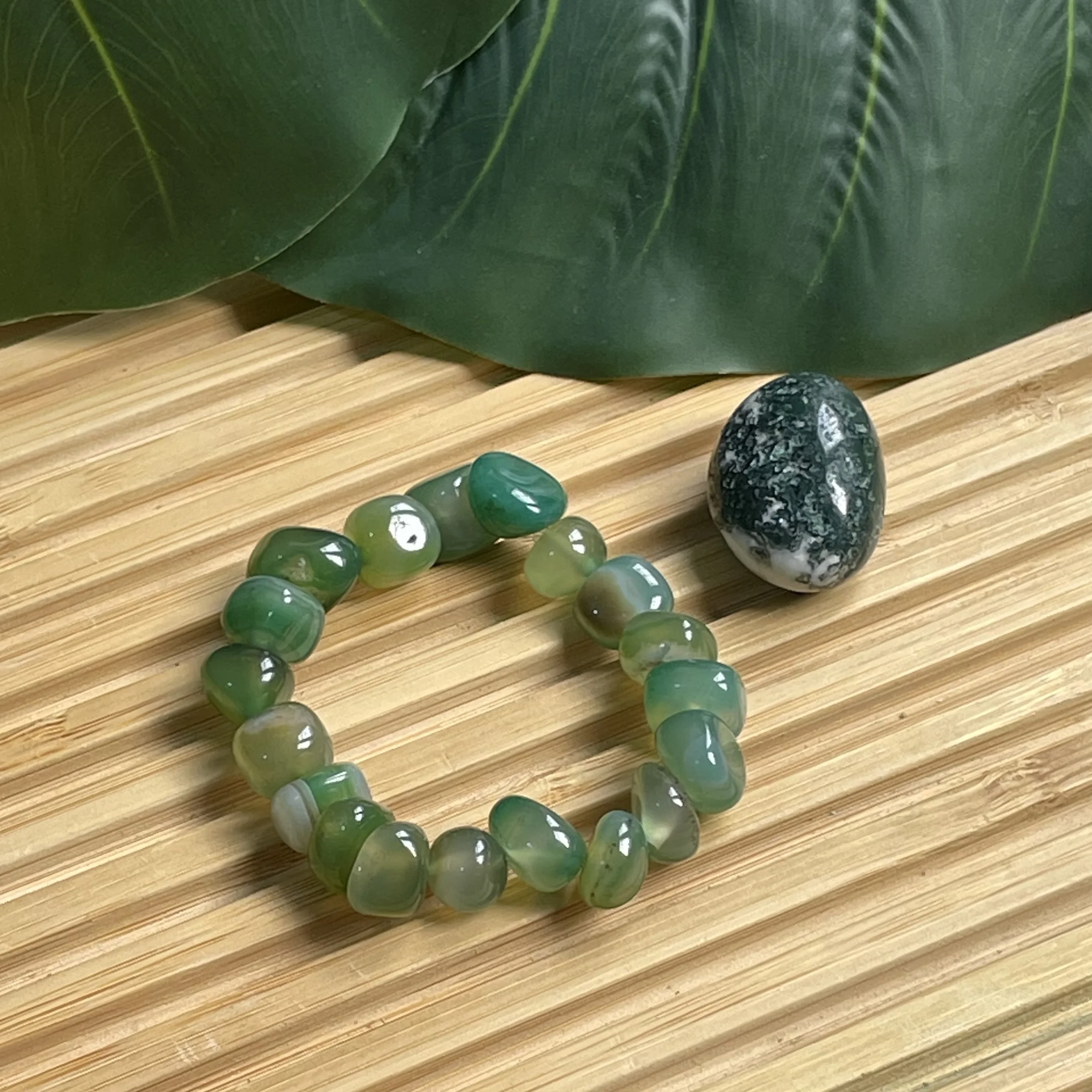 Bracelet Agate verte