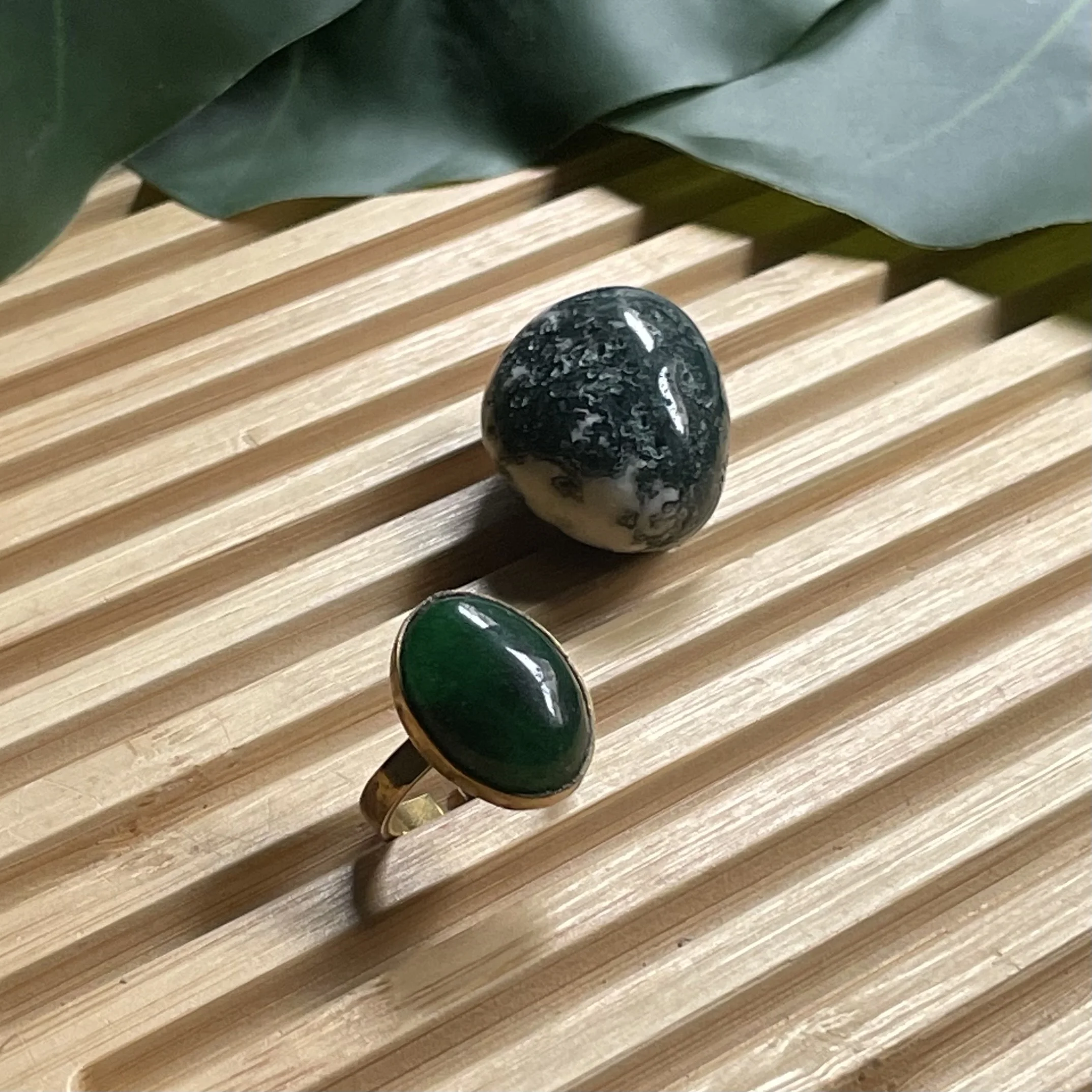 Bague Agate verte