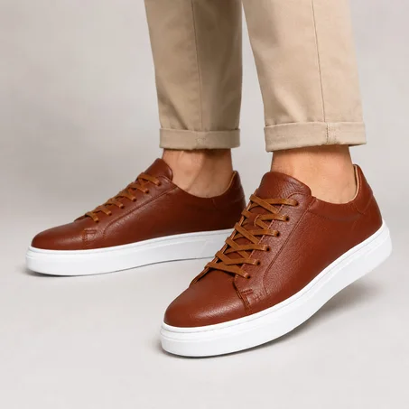 Baskets en cuir, confort et raffinement