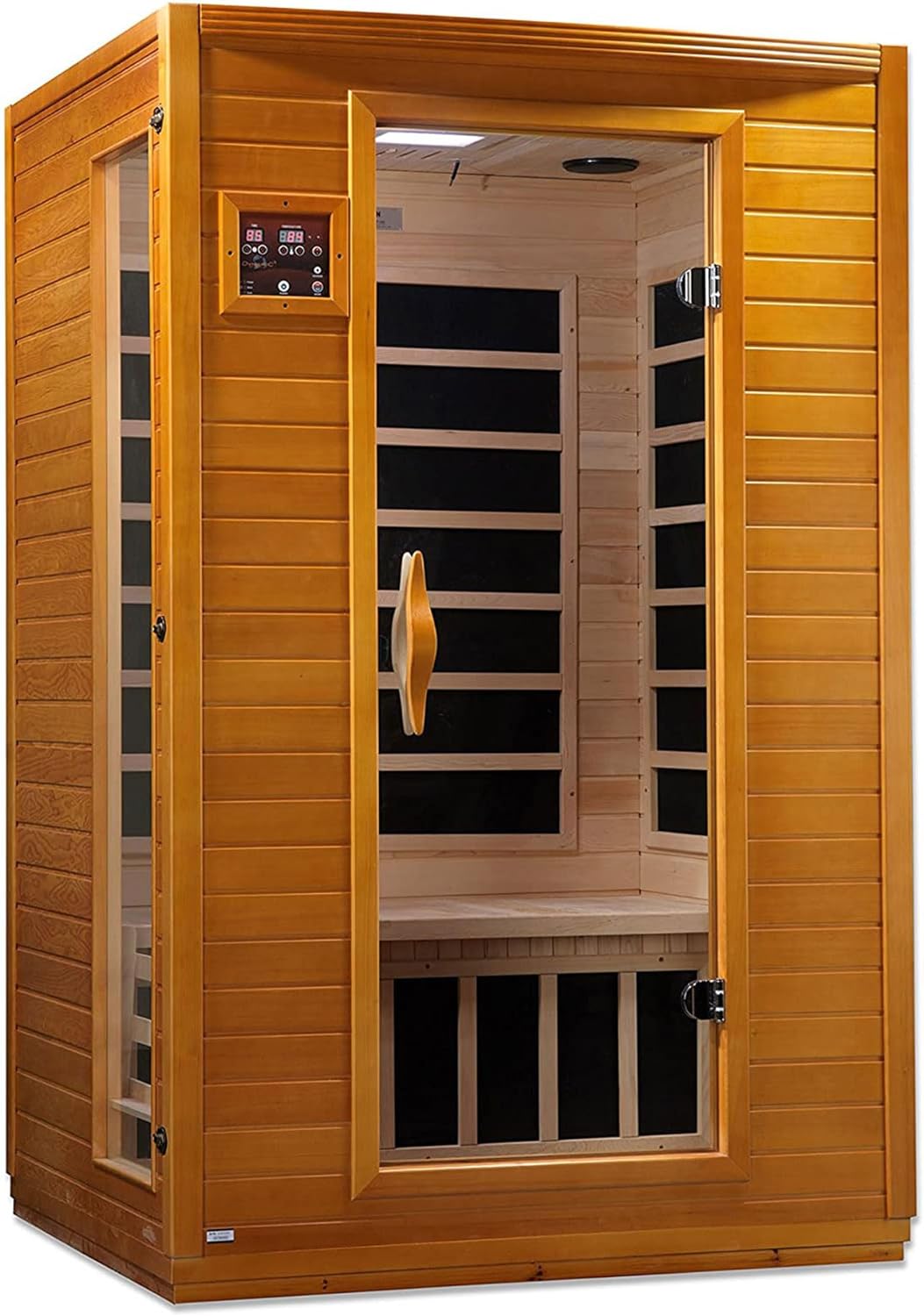 Dynamic Saunas Andora 2-Person Low EMF FAR Infrared Sauna with Red Light Therapy & Bluetooth Speakers