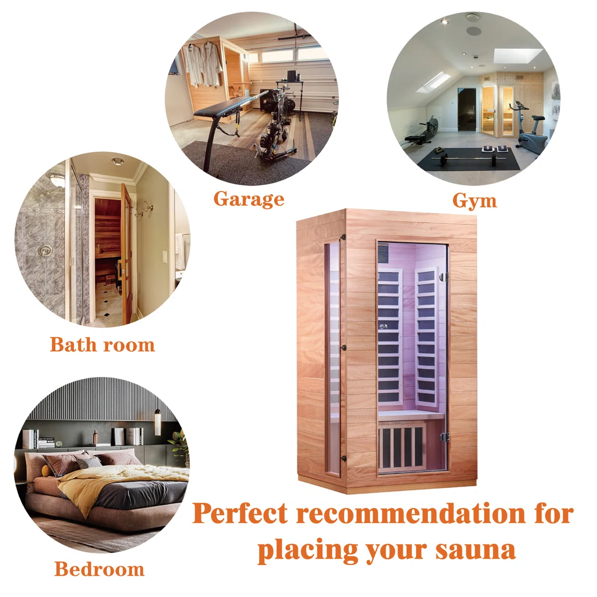 Hongyuan 2-Person Indoor Bluetooth Compatible FAR Infrared Sauna in Okoume & Hemlock with 6 Low EMF Carbon Heaters