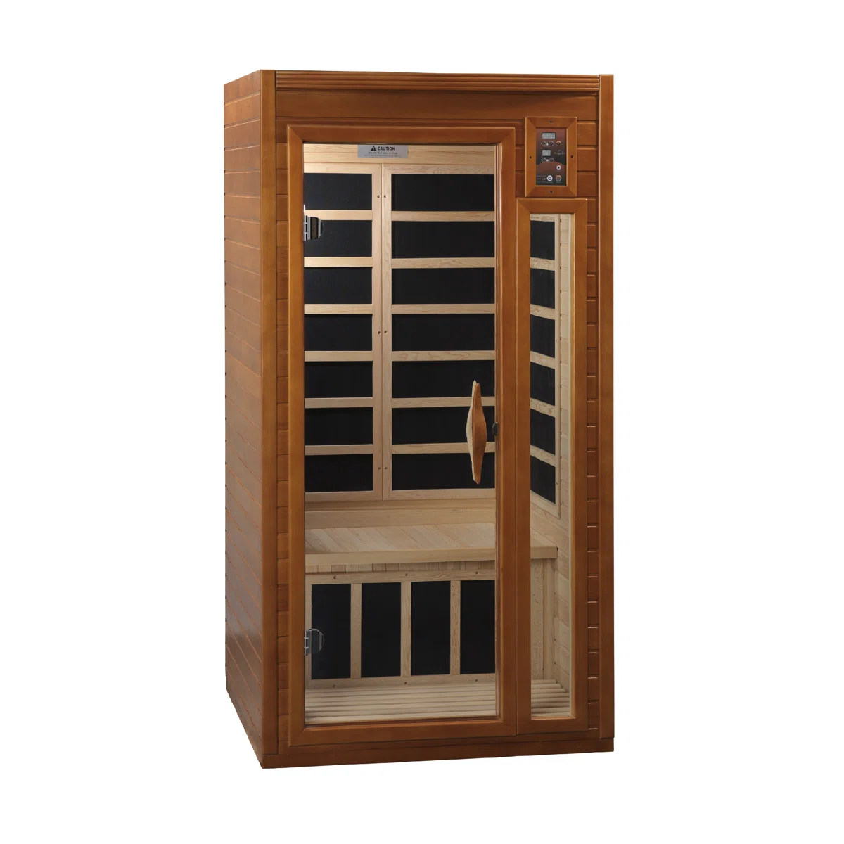DYNAMIC SAUNAS Barcelona 1- to 2-Person Low EMF FAR Infrared Sauna with Red Light Therapy & Bluetooth Speakers