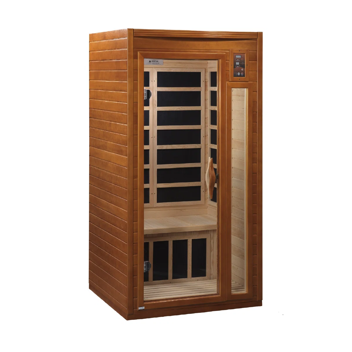 DYNAMIC SAUNAS Barcelona 1- to 2-Person Low EMF FAR Infrared Sauna with Red Light Therapy & Bluetooth Speakers