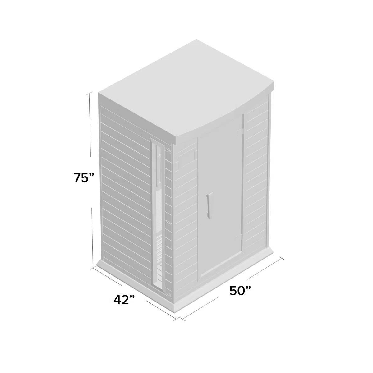 Dynamic Infrared Toulouse 2 Person Bluetooth Compatible FAR Infrared Hemlock Sauna