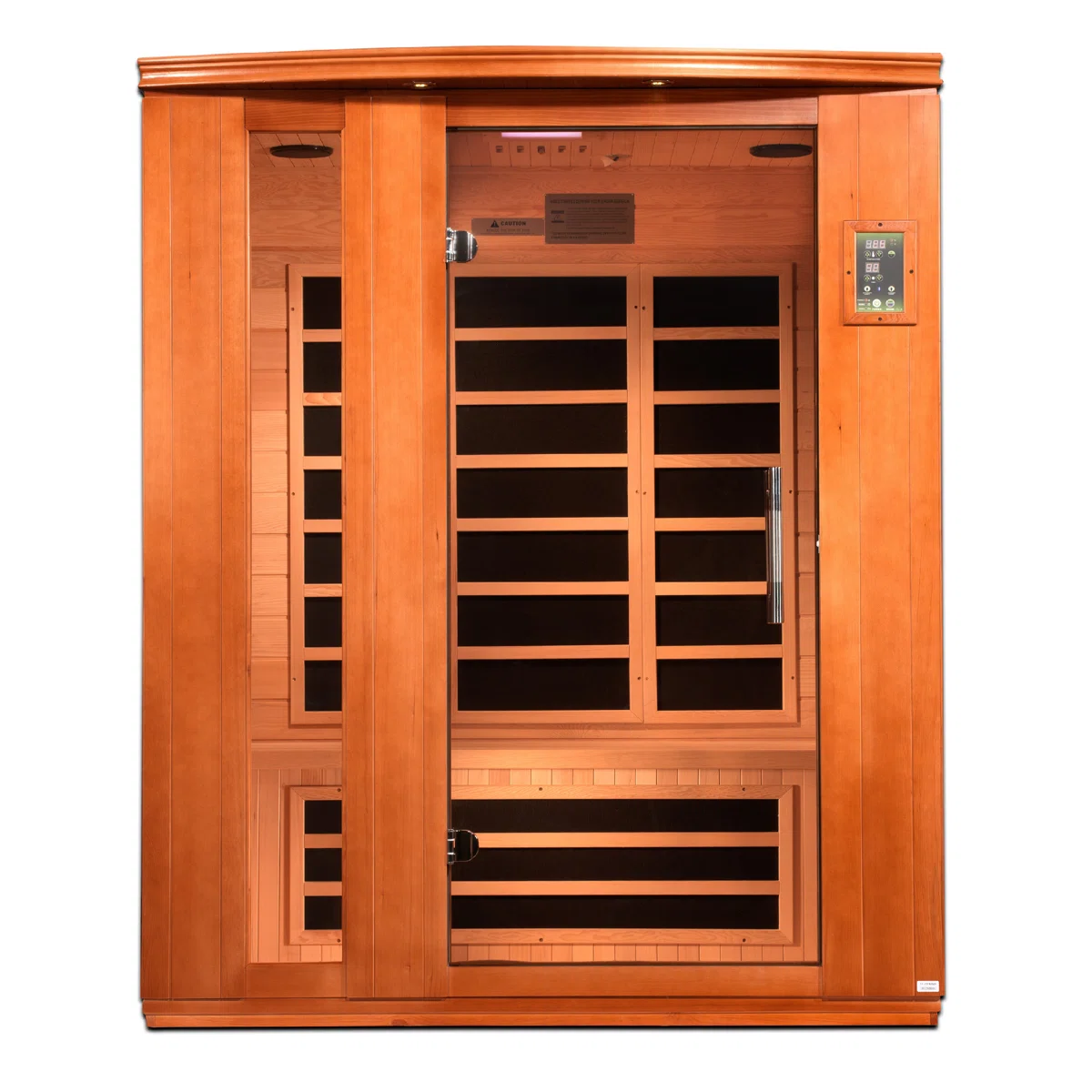 Dynamic Infrared Lugano 3 - Person Bluetooth Compatible FAR Infrared Sauna with Remote Control in Hemlock
