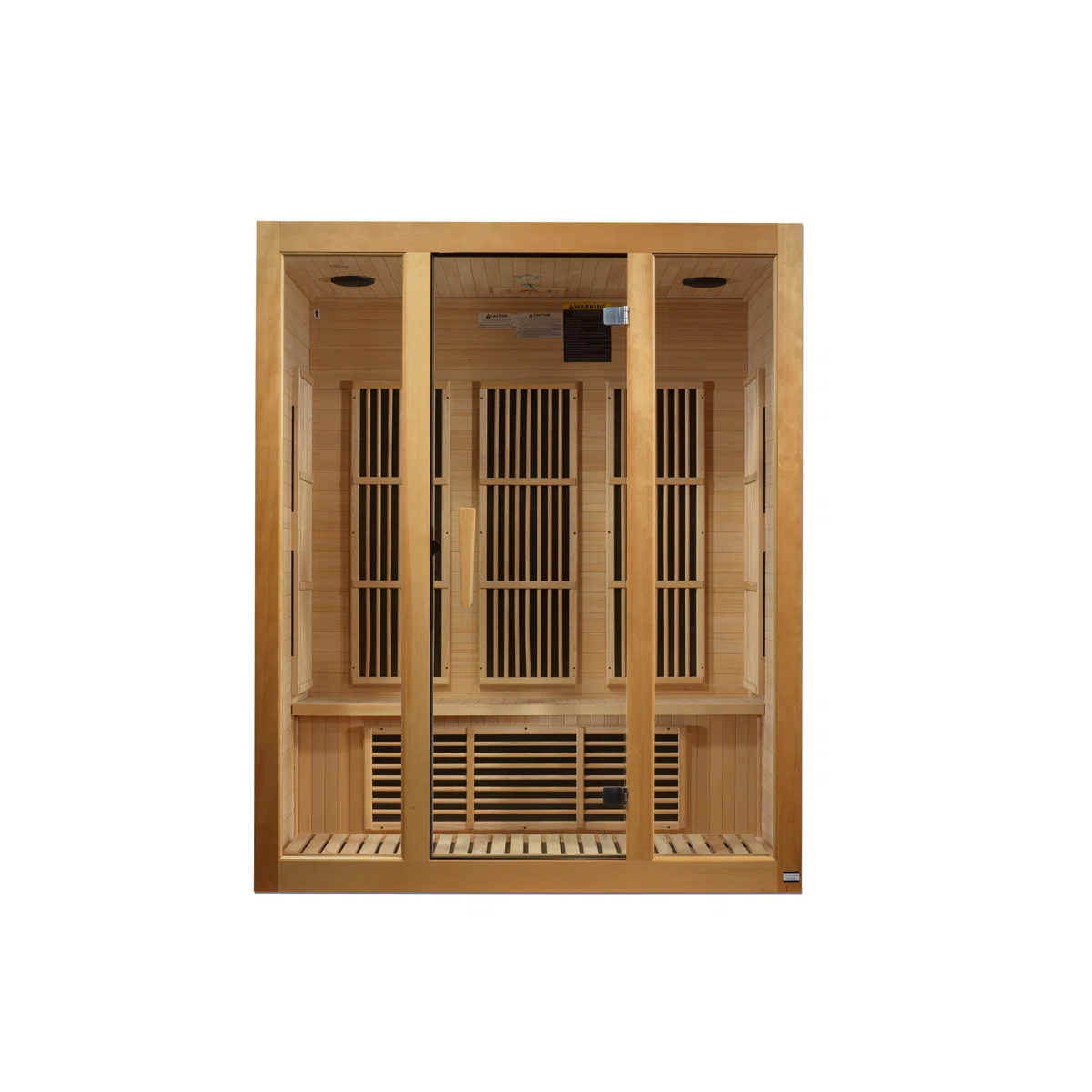 Dynamic Bellevue 3-Person FAR Infrared Sauna with Bluetooth in Canadian Hemlock