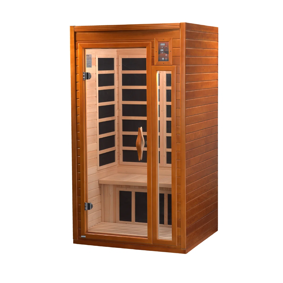 DYNAMIC SAUNAS Barcelona 1- to 2-Person Low EMF FAR Infrared Sauna with Red Light Therapy & Bluetooth Speakers