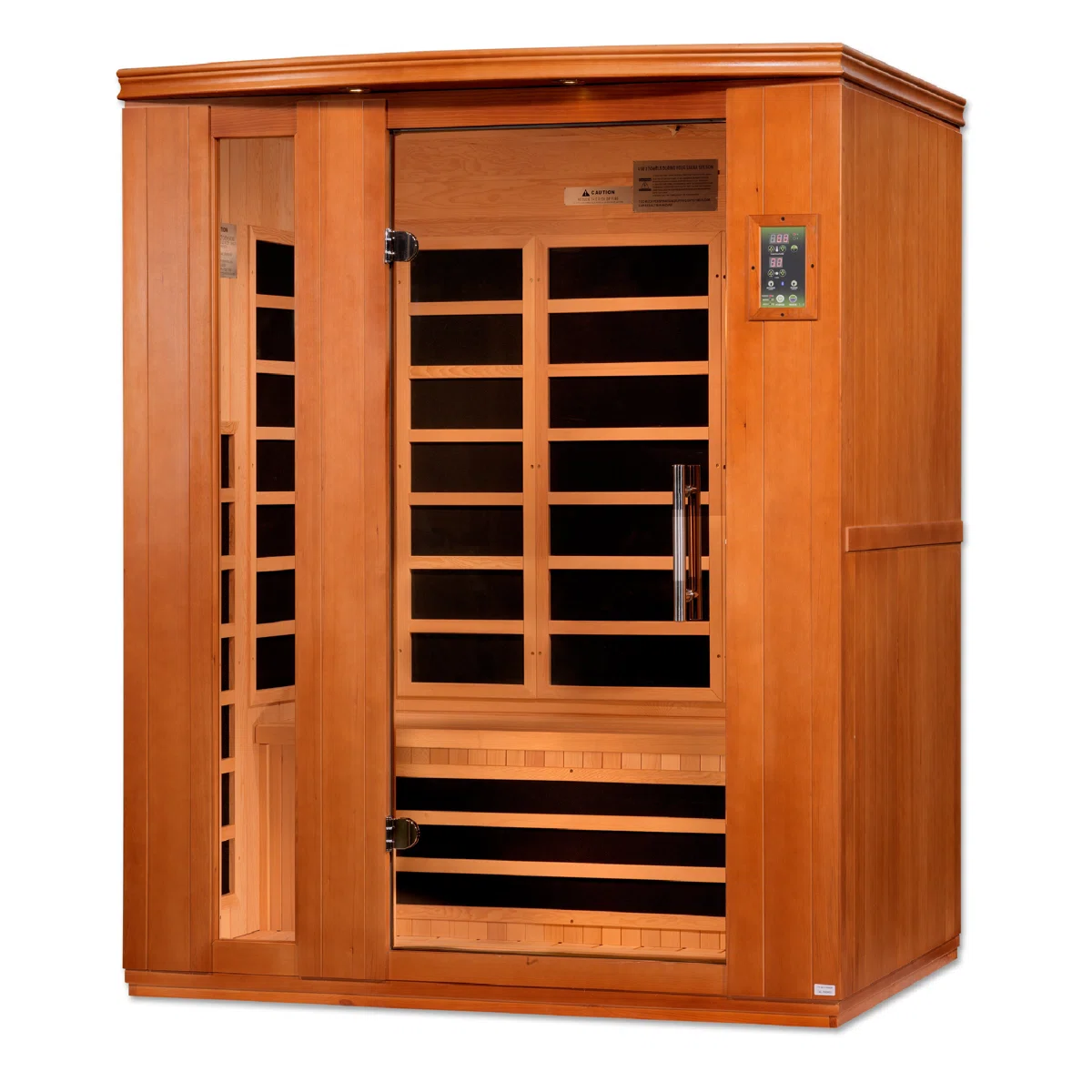 Dynamic Infrared Lugano 3 - Person Bluetooth Compatible FAR Infrared Sauna with Remote Control in Hemlock