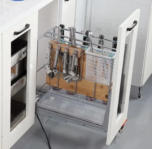 Panier coulissant pour armoire porte-couteau et bac à ustensiles 20CM 25CM