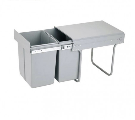 Poubelle de cuisine coulissante encastrable ABS 400mm