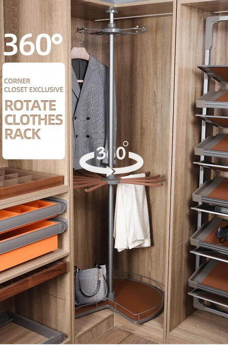 Rotate clouthes rack