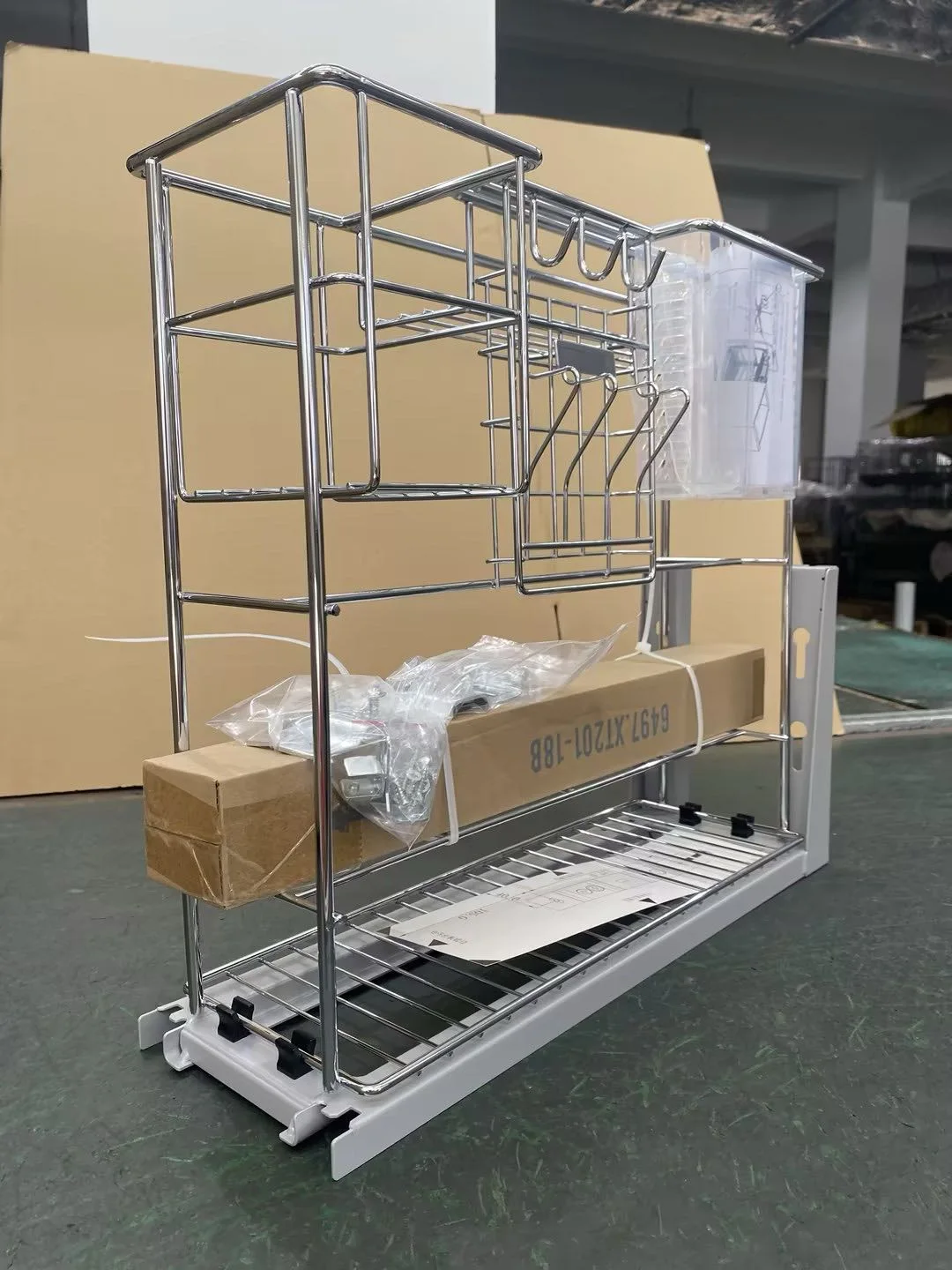 Panier coulissant pour armoire porte-couteau et bac à ustensiles 20CM 25CM