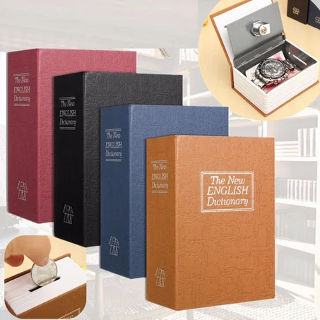 Coffre fort de rangement en forme de dictionnaire