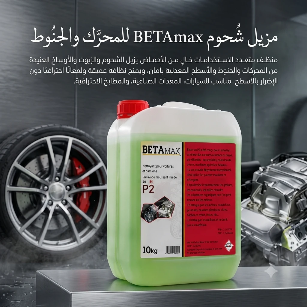 مزيل شحوم BETAmax للمحرّك والجنوط | منظف احترافي في الجزائر