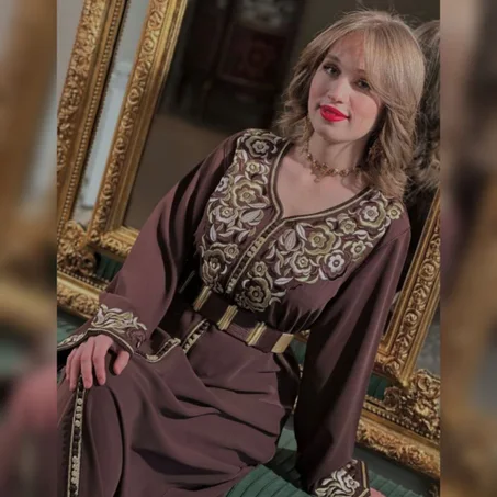 caftan tarz rbati multicolore