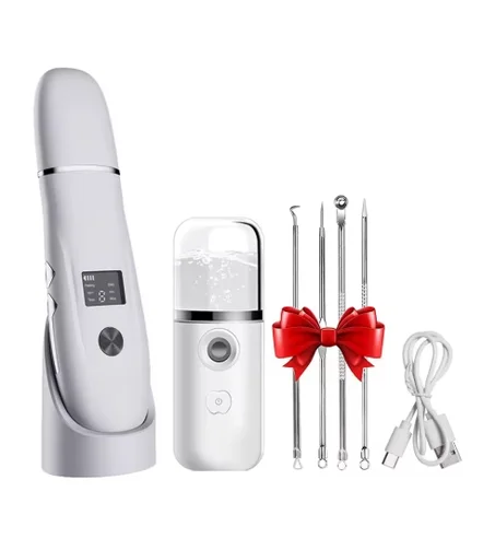 بالموجات فوق الصوتية الوجه الغسيل تقشير الوجه الجلد الغسيل تنظيف الوجه العميق ملعقة حب الشباب المسام بالموجات فوق الصوتية الغسيل منظف للوجه