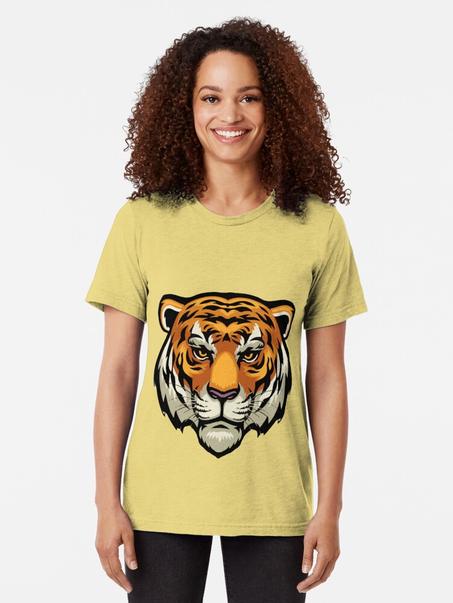 A fierce and powerful tiger Tri-blend T-Shirt