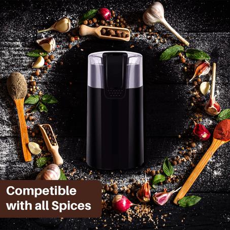 مطحنة قهوة كهربائية من الستانلس ستيل بشفرة من الستانلس ستيل