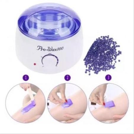 جهاز تسخين الشمع الساخن الكهربائي الأصلي بنسبة 100% لإزالة الشعر، جهاز تسخين الشمع الاحترافي لإزالة الشعر وجهاز تسخين الشمع باللونين الأبيض والأرجواني، منتج أصلي بنسبة 100% كما هو موضح في الص