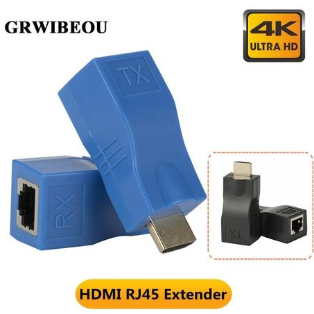 موسع HDMI بطول 30 متر، جهاز إرسال HDMI بدقة 1080 بكسل عبر كابل CAT6 RJ45