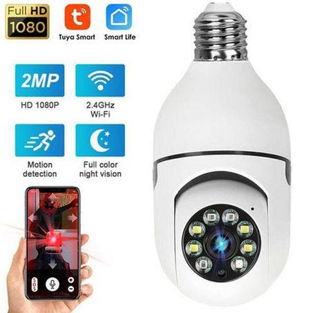 كاميرا مراقبة للرؤية الليلية والنهارية على شكل لمبة WIFI PANORAMA CAMERA
