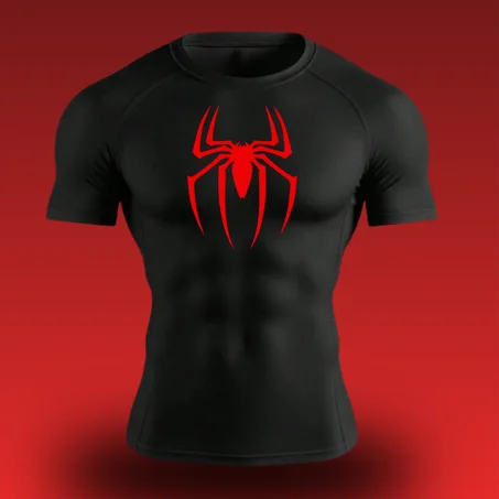 COMPRESSION T-SHIRT SPIDER RED