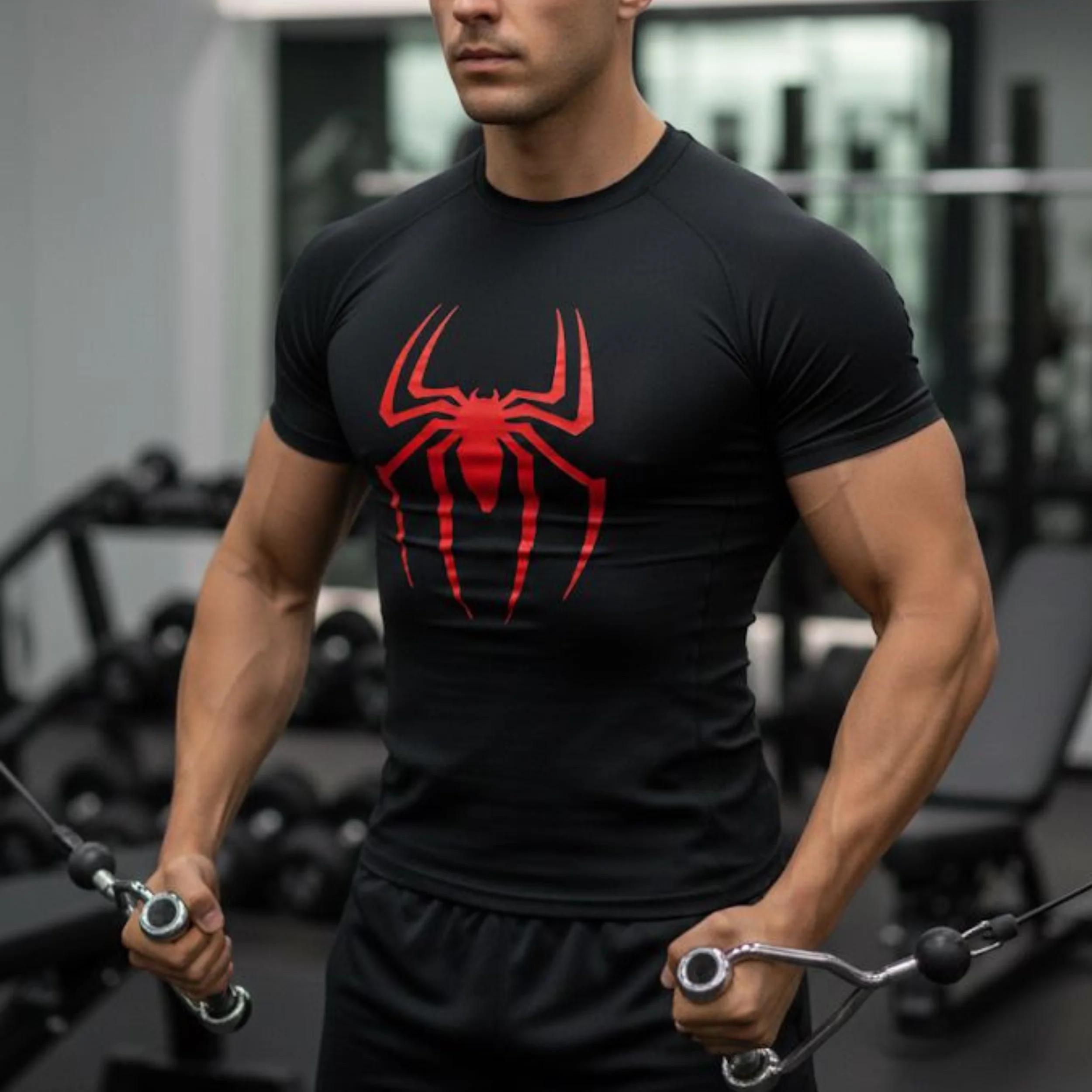 COMPRESSION T-SHIRT SPDER RED