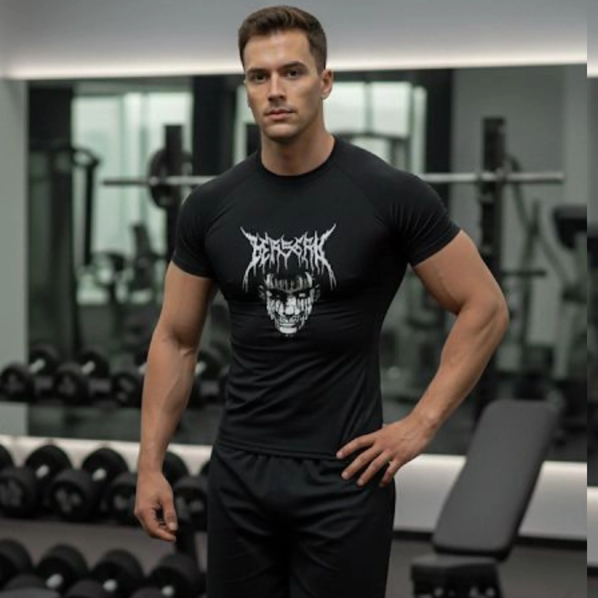 COMPRESSION T-SHIRT BLACK BERSEK