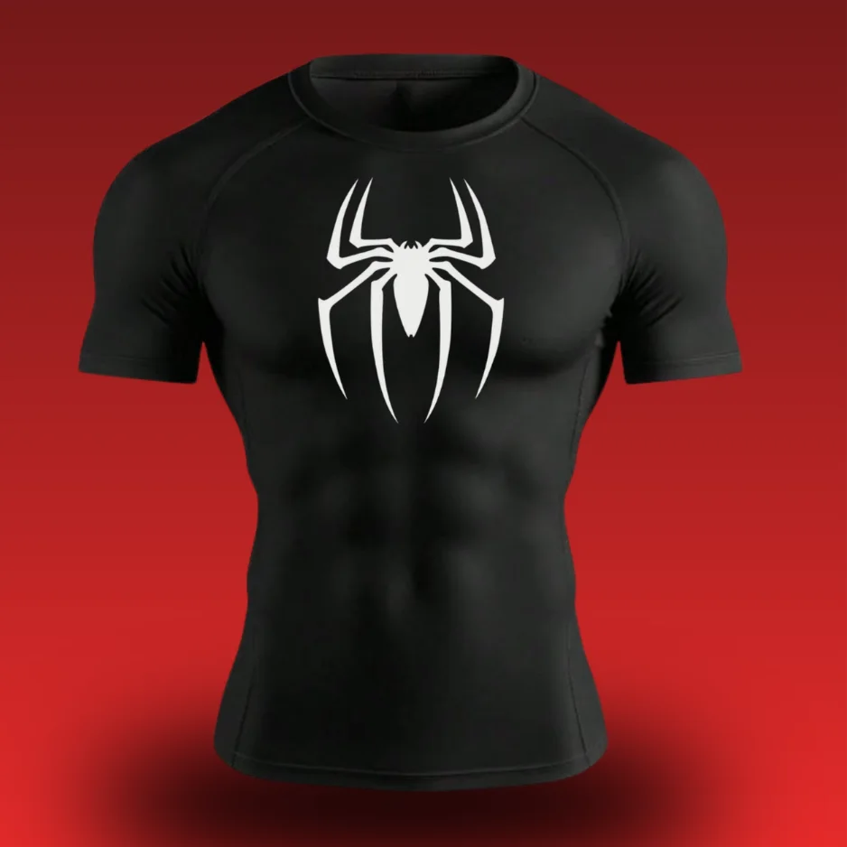 COMPRESSION T-SHIRT BLACK SPIDER