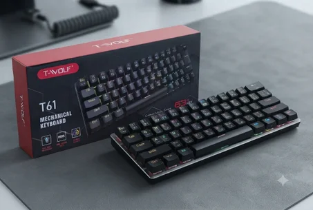T-WOLF T61 Mechanical Keyboard (63+ Key)