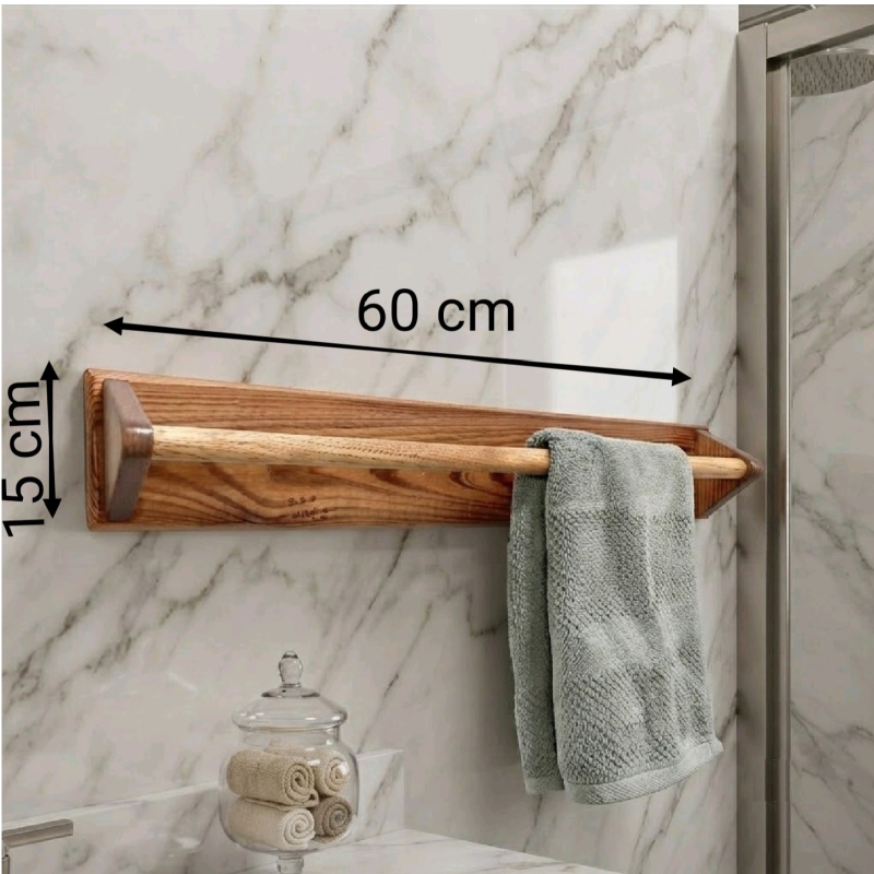 Porte serviettes mural en bois